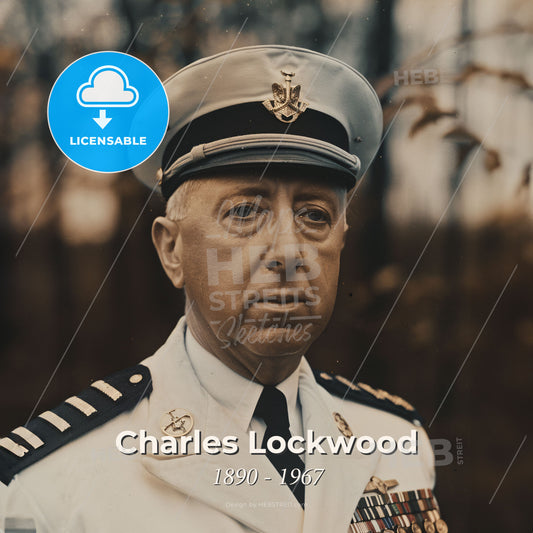 Charles Lockwood, 1890 - 1967, American Vice Admiral - A Man In A Military Uniform Print Template