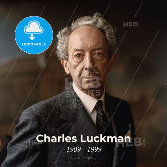 Charles Luckman, 1909 - 1999, American real estate developer and architect - A Man In A Suit Print Template