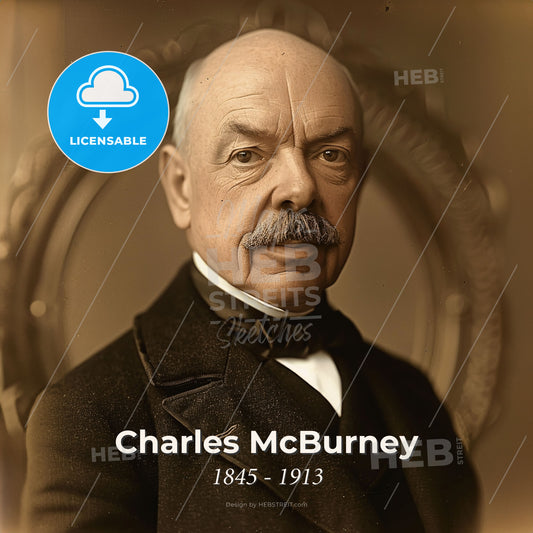 Charles McBurney, 1845 - 1913, American surgeon - A Man In A Suit Print Template