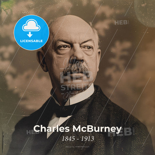 Charles McBurney, 1845 - 1913, American surgeon - A Man With A Mustache Print Template