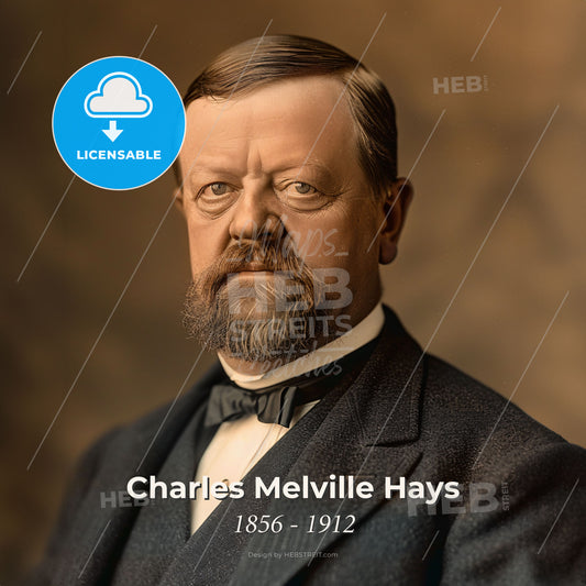 Charles Melville Hays, 1856 - 1912, American-Canadian railway executive - A Man In A Suit Print Template