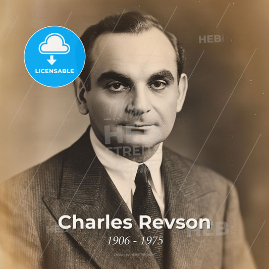 Charles Revson, 1906 - 1975, American businessman - A Man In A Suit And Tie Print Template