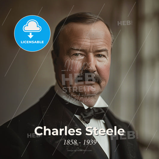 Charles Steele, 1858 - 1939, American investment banker - A Man In A Suit Print Template