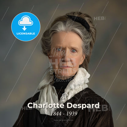 Charlotte Despard, 1844 - 1939, British educator and activist - A Woman In A Black Dress Print Template