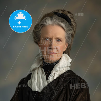 Charlotte Despard, 1844 - 1939, British educator and activist - A Woman In A Black Dress