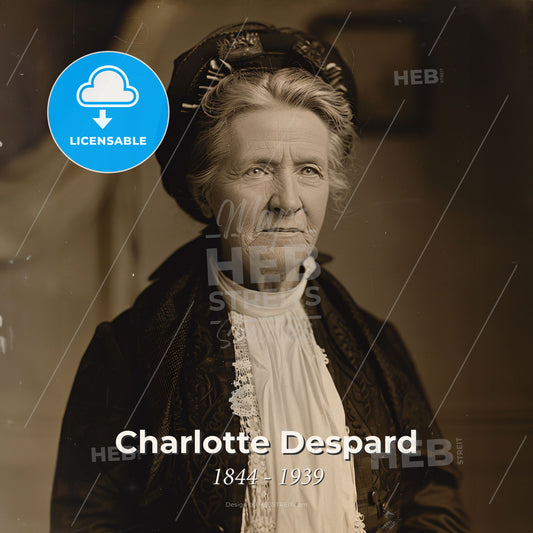 Charlotte Despard, 1844 - 1939, British educator and activist - An Old Woman In A Hat Print Template