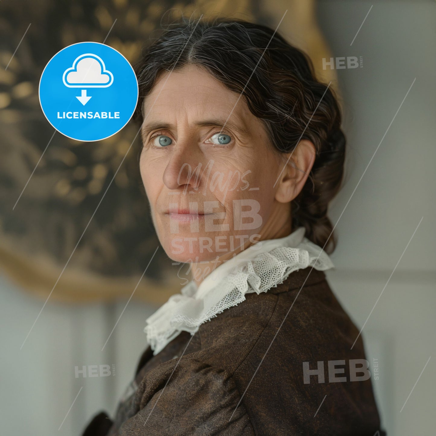 Charlotte Perkins Gilman, 1860 - 1935, American writer and educator - A Woman With Blue Eyes