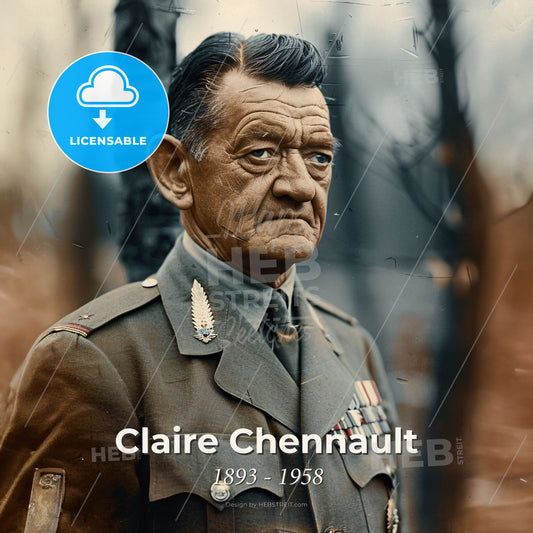 Claire Chennault, 1893 - 1958, American General - A Man In A Military Uniform Print Template