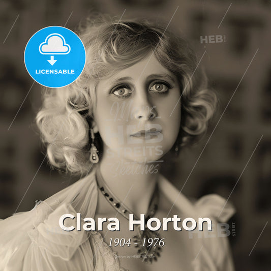 Clara Horton, 1904 - 1976, American actress - A Woman With Short Blonde Hair Wearing A White Dress Print Template