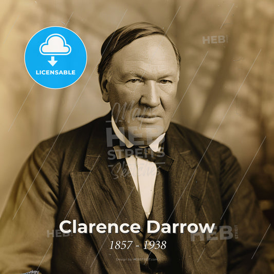Clarence Darrow, 1857 - 1938, American lawyer - A Man In A Suit And Bow Tie Print Template