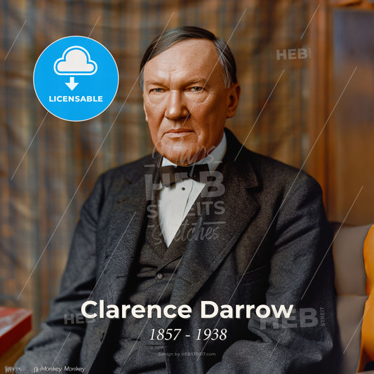 Clarence Darrow, 1857 - 1938, American lawyer - A Man In A Suit And Bow Tie Print Template