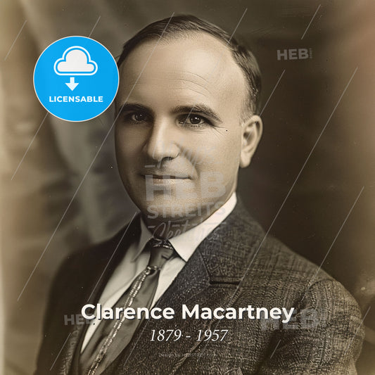 Clarence Macartney, 1879 - 1957, American Presbyterian preacher - A Man In A Suit And Tie Print Template
