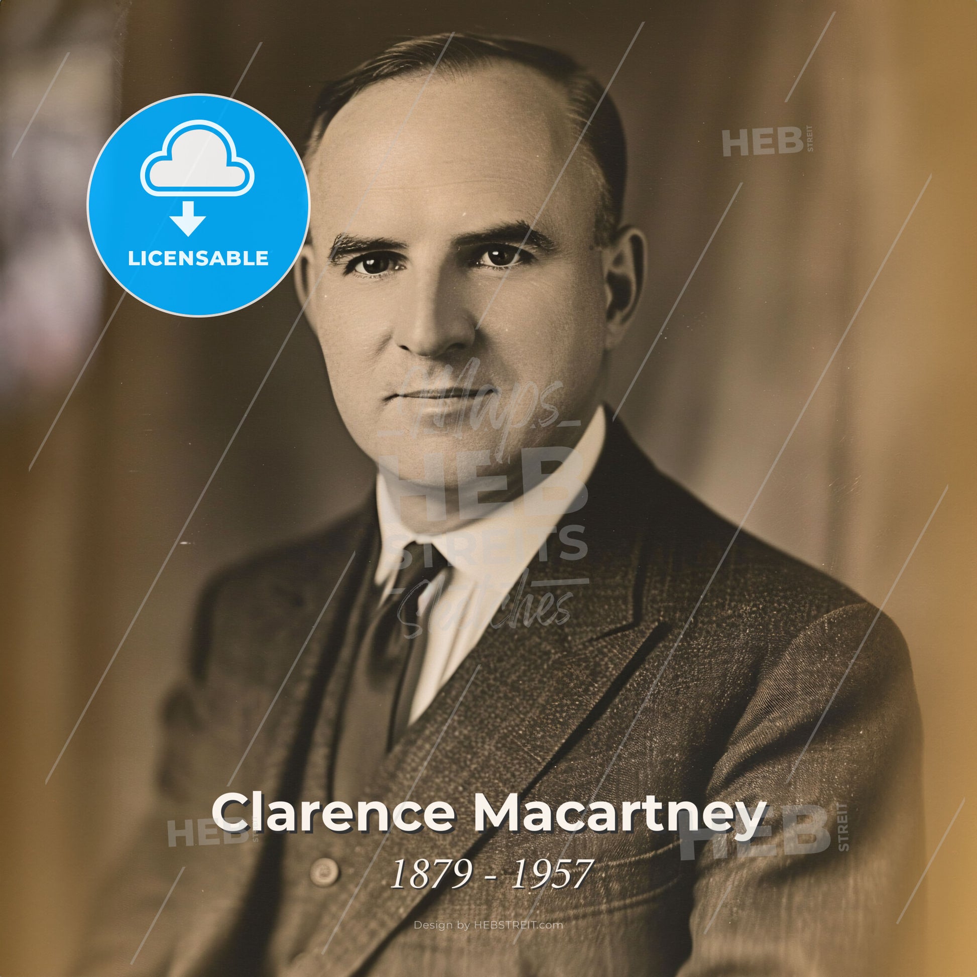 Clarence Macartney, 1879 - 1957, American Presbyterian preacher - A Man In A Suit And Tie Print Template