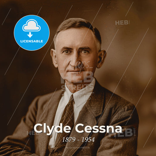 Clyde Cessna, 1879 - 1954, American aviation pioneer - A Man In A Suit And Tie Print Template