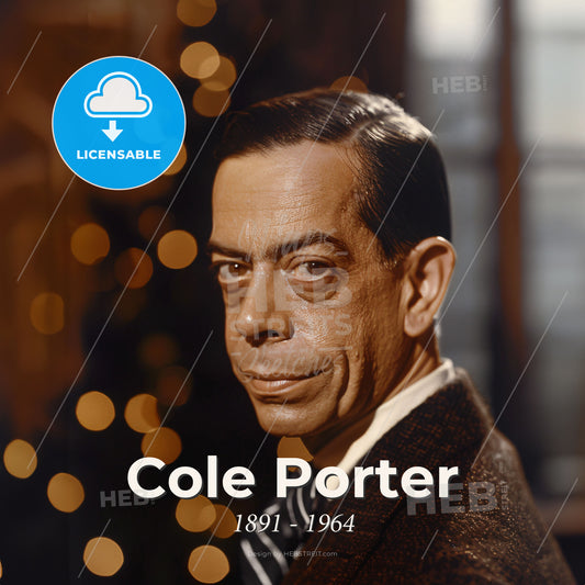 Cole Porter, 1891 - 1964, American composer and songwriter - A Man In A Suit Print Template