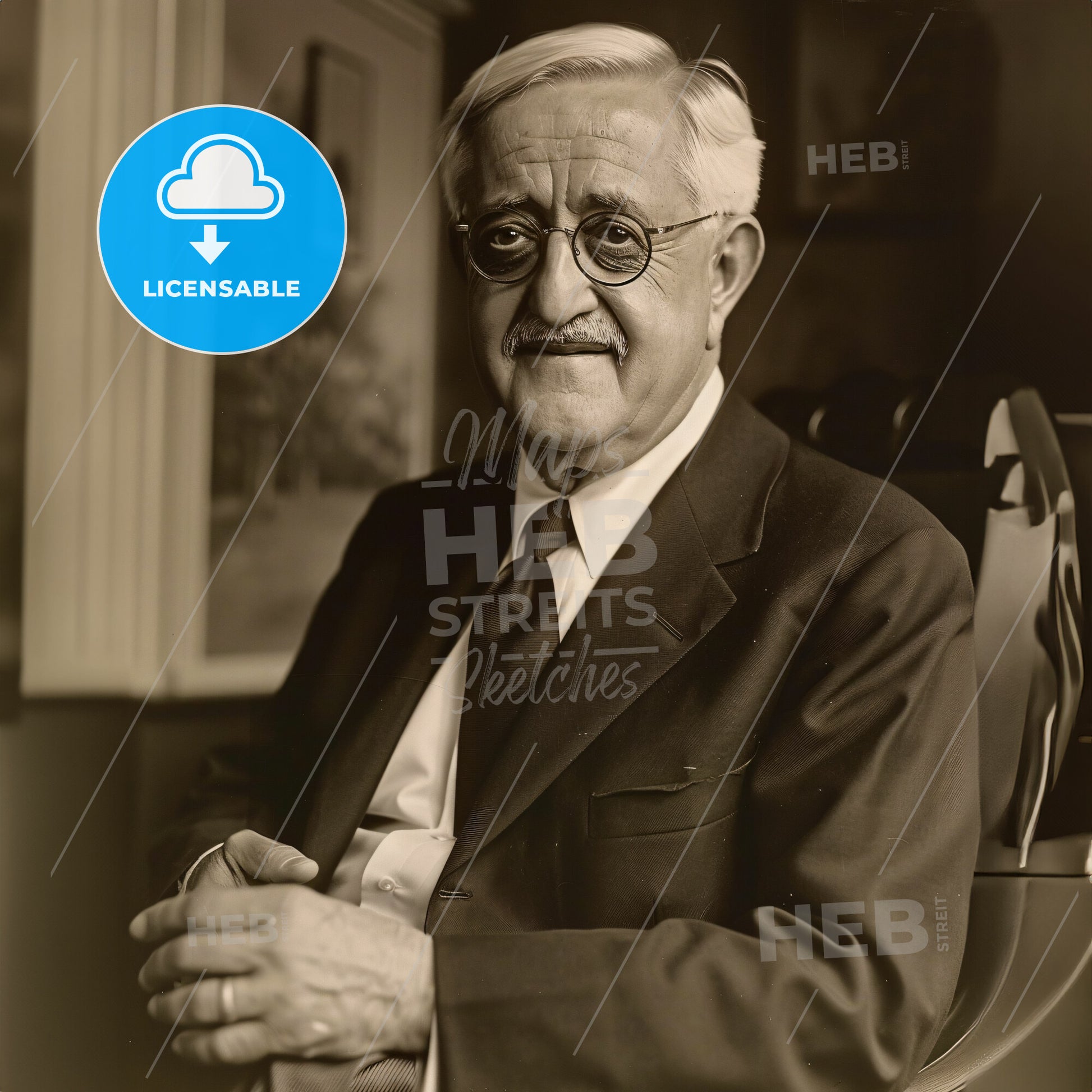 Conrad Felixmüller, 1897 - 1977, German painter and printmaker - A Man In A Suit And Tie