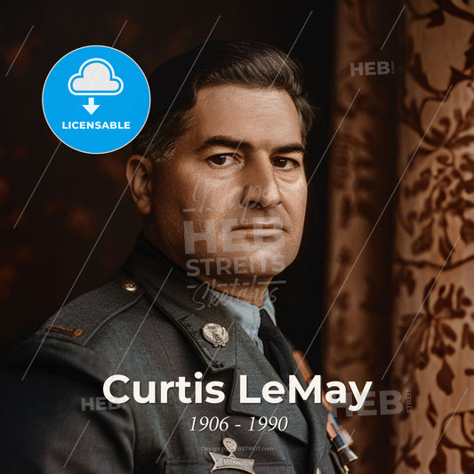 Curtis LeMay, 1906 - 1990, American General - A Man In A Uniform Print Template