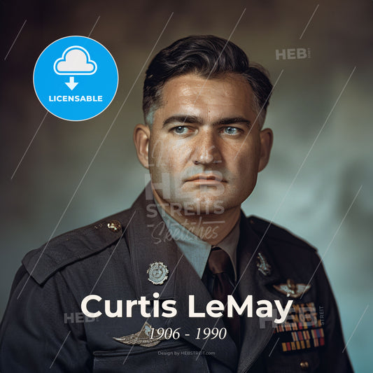 Curtis LeMay, 1906 - 1990, American General - A Man In A Military Uniform Print Template
