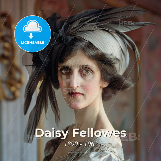 Daisy Fellowes, 1890 - 1962, French socialite and heiress - A Woman In A Hat Print Template