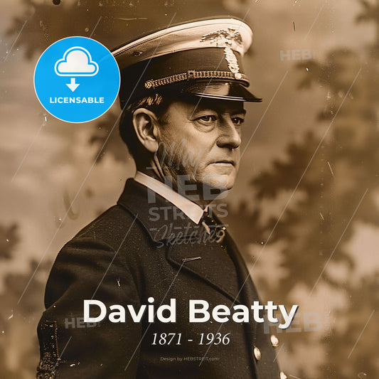 David Beatty, 1871 - 1936, British Admiral - A Man In A Uniform Print Template