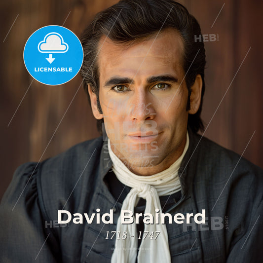 David Brainerd, 1718 - 1747, American missionary - A Man In A Black Robe Print Template