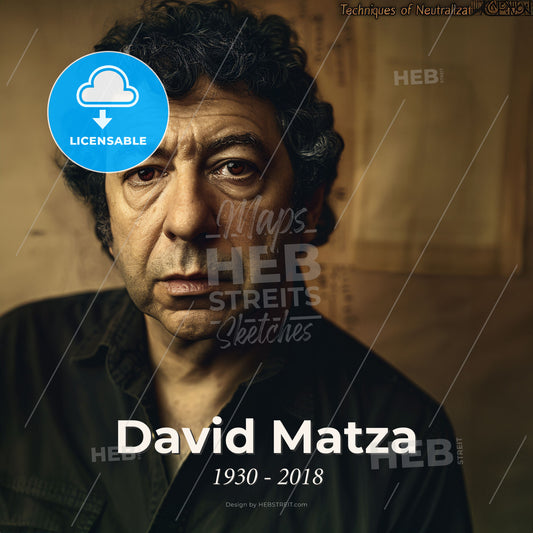 David Matza, 1930 - 2018, American criminologist - A Man With Curly Hair And A Black Shirt Print Template