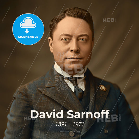 David Sarnoff, 1891 - 1971, American business magnate - A Man In A Suit Print Template