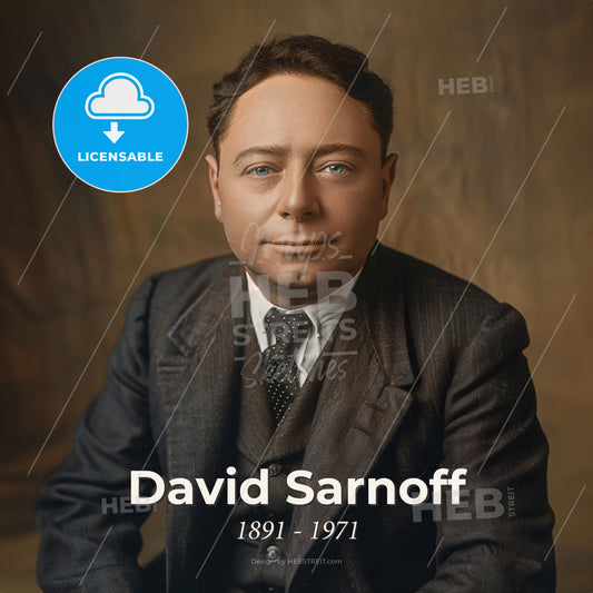 David Sarnoff, 1891 - 1971, American business magnate - A Man In A Suit Print Template