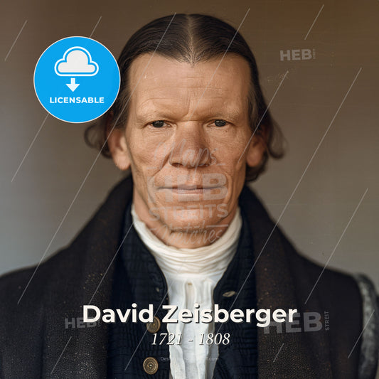 David Zeisberger, 1721 - 1808, Moravian missionary - A Man In A Black Coat Print Template