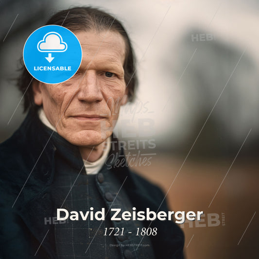 David Zeisberger, 1721 - 1808, Moravian missionary - A Man In A Black Coat Print Template