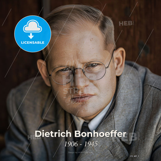 Dietrich Bonhoeffer, 1906 - 1945, German theologian - A Man In A Suit And Tie Print Template