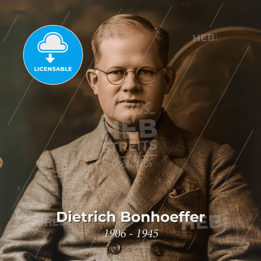 Dietrich Bonhoeffer, 1906 - 1945, German theologian - A Man Wearing Glasses And A Suit Print Template