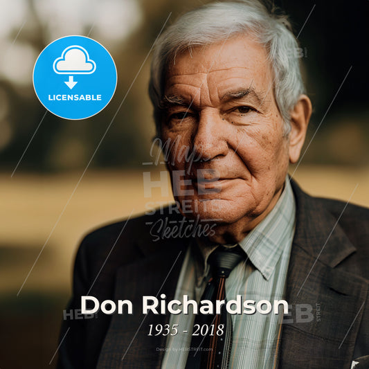 Don Richardson, 1935 - 2018, Canadian missionary - A Man In A Suit And Tie Print Template