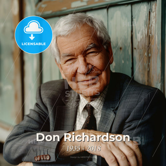 Don Richardson, 1935 - 2018, Canadian missionary - A Man In A Suit And Tie Print Template