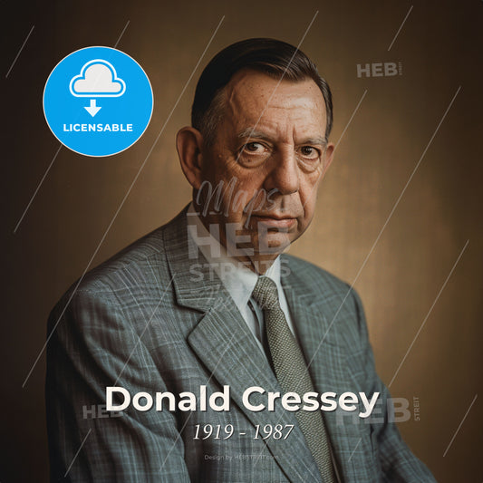 Donald Cressey, 1919 - 1987, American criminologist - A Man In A Suit Print Template