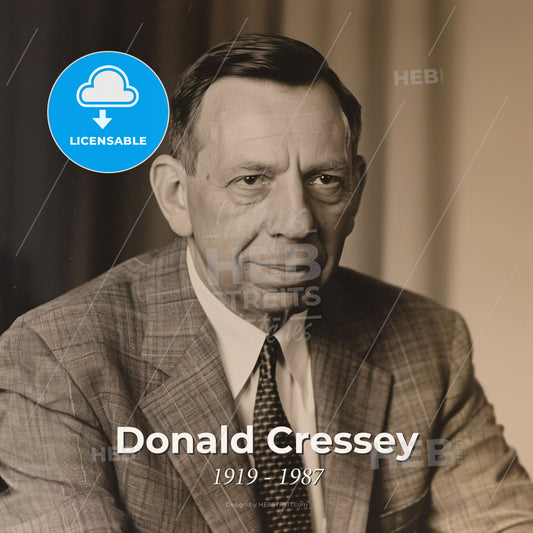 Donald Cressey, 1919 - 1987, American criminologist - A Man In A Suit Print Template