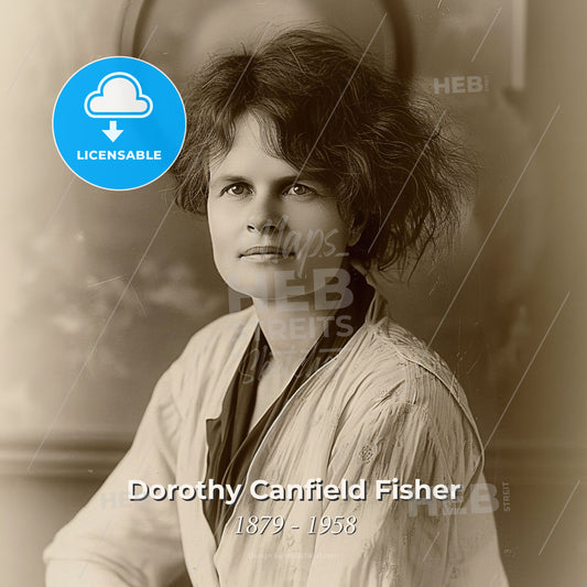 Dorothy Canfield Fisher, 1879 - 1958, American author and educator - A Woman With Nice Hair Print Template