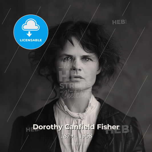 Dorothy Canfield Fisher, 1879 - 1958, American author and educator - A Woman With Nice Hair Print Template