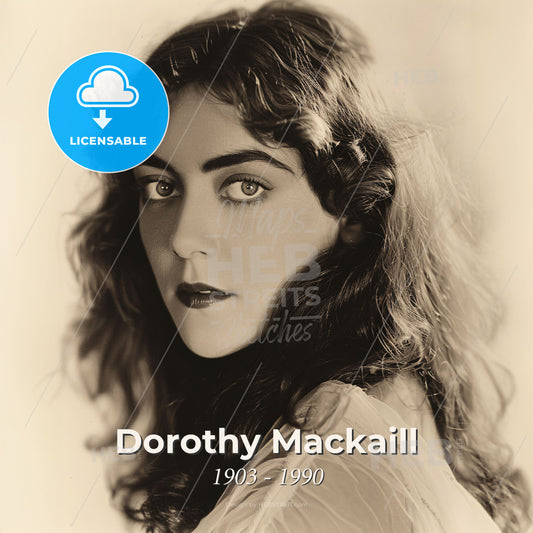 Dorothy Mackaill, 1903 - 1990, British-American actress - A Woman With Long Hair Print Template