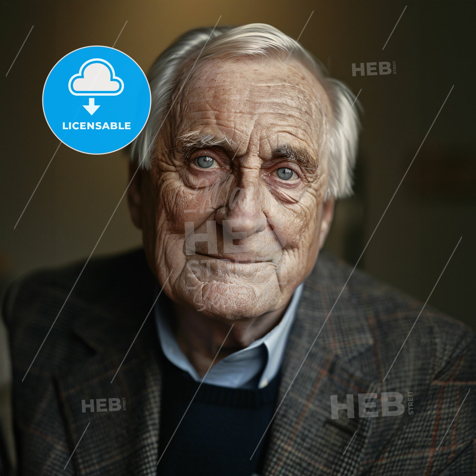 Douglas Engelbart, 1925 - 2013, American engineer and inventor - An Old Man With White Hair And Blue Eyes