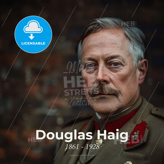 Douglas Haig, 1861 - 1928, British Field Marshal - A Man In A Military Uniform Print Template