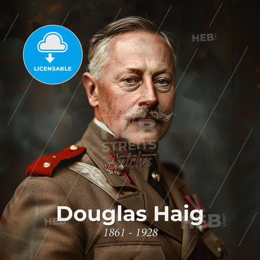 Douglas Haig, 1861 - 1928, British Field Marshal - A Man In A Military Uniform Print Template