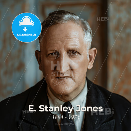 E. Stanley Jones, 1884 - 1973, American missionary - A Man In A Suit Print Template