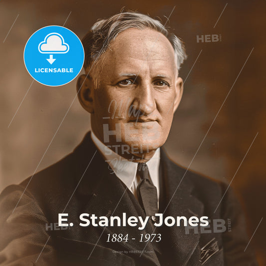 E. Stanley Jones, 1884 - 1973, American missionary - A Man In A Suit And Tie Print Template
