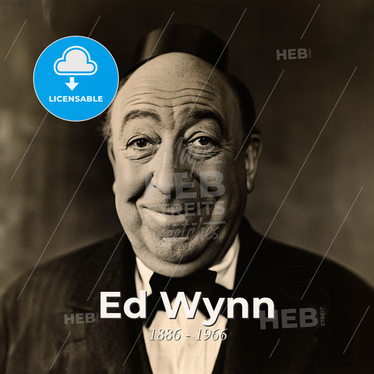 Ed Wynn, 1886 - 1966, American comedian and showmaster - A Man In A Suit And Bow Tie Print Template