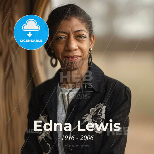 Edna Lewis, 1916 - 2006, American chef - A Woman Smiling At Camera Print Template