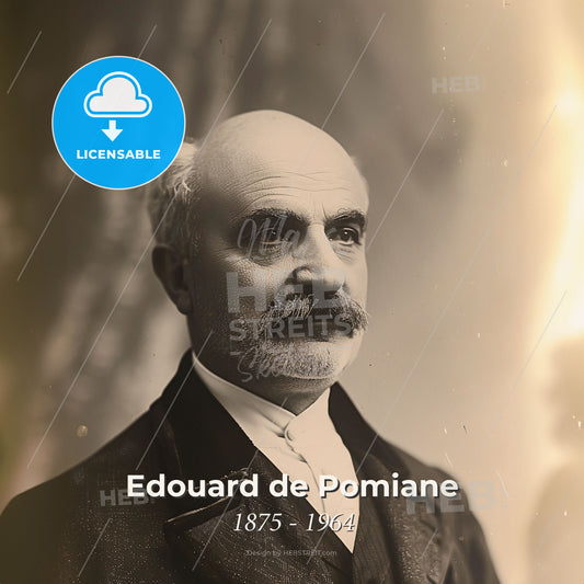 Edouard de Pomiane, 1875 - 1964, Polish-French chef and food scientist - A Man With A Mustache And A Suit Print Template