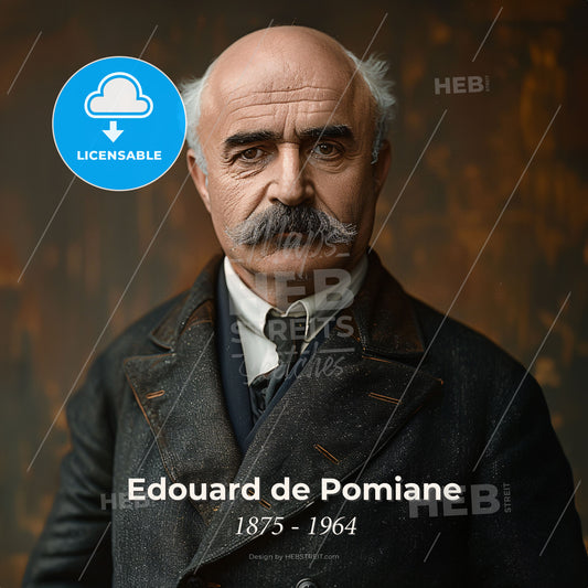 Edouard de Pomiane, 1875 - 1964, Polish-French chef and food scientist - A Man With A Mustache And A Suit Print Template