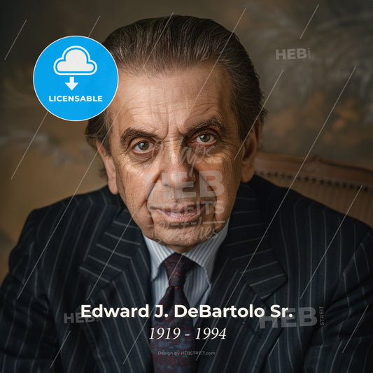 Edward J. DeBartolo Sr., 1919 - 1994, American real estate developer - A Man In A Suit And Tie Print Template