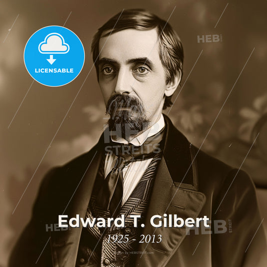 Edward T. Gilbert, 1925 - 2013, American anesthesiologist - A Man In A Suit Print Template